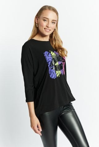 Dzianinowa bluzka z wzorem