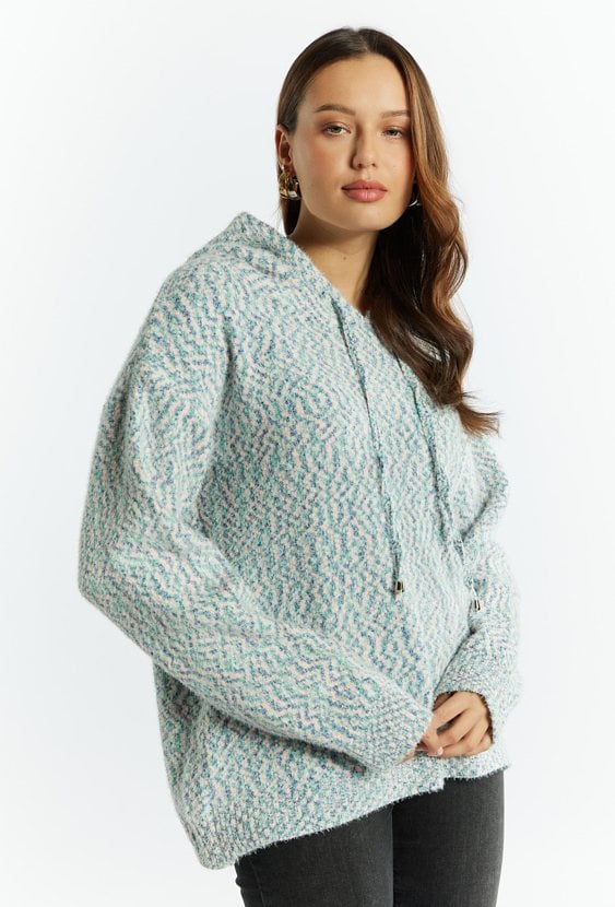Sweter damski z kapturem