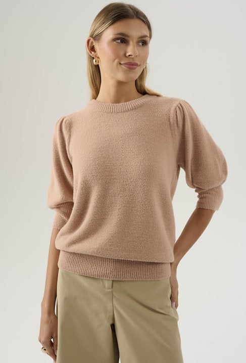 Miękki sweter z dodatkiem wiskozy