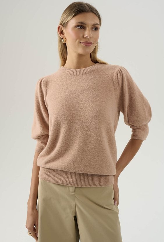 Miękki sweter z dodatkiem wiskozy