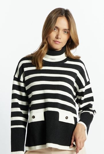 Sweter damski w paski