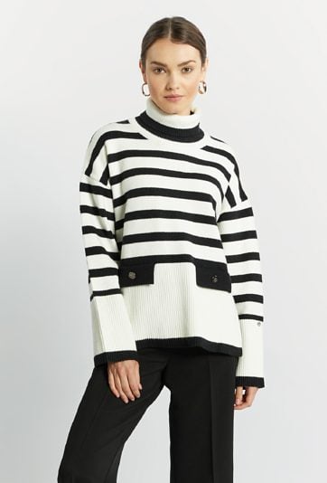 Sweter damski w paski