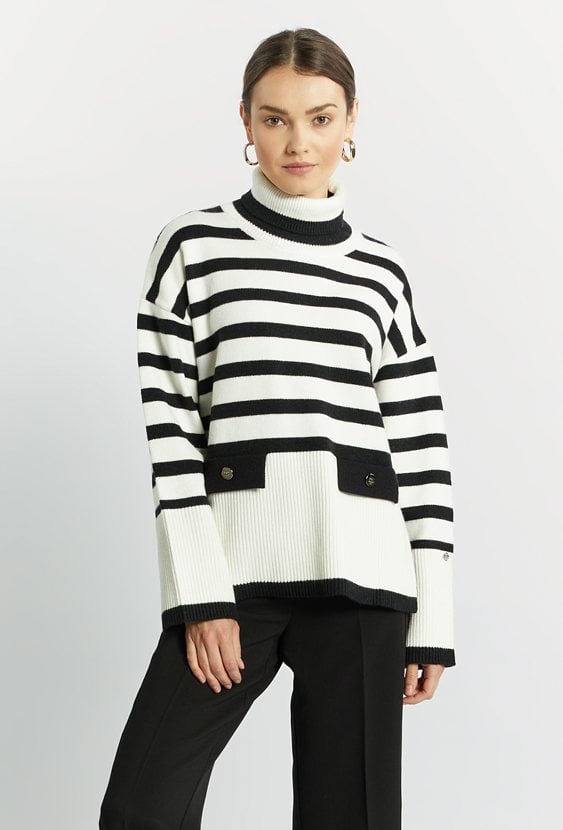 Sweter damski w paski