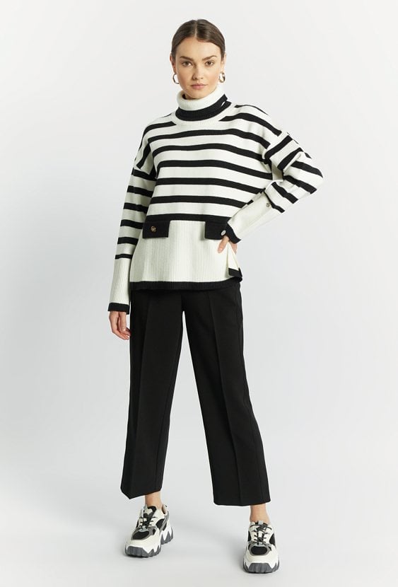 Sweter damski w paski