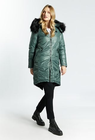 Płaszcz damski z kapturem