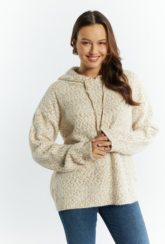 Sweter damski z kapturem