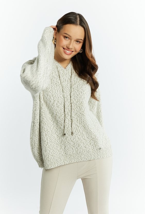 Sweter damski z kapturem
