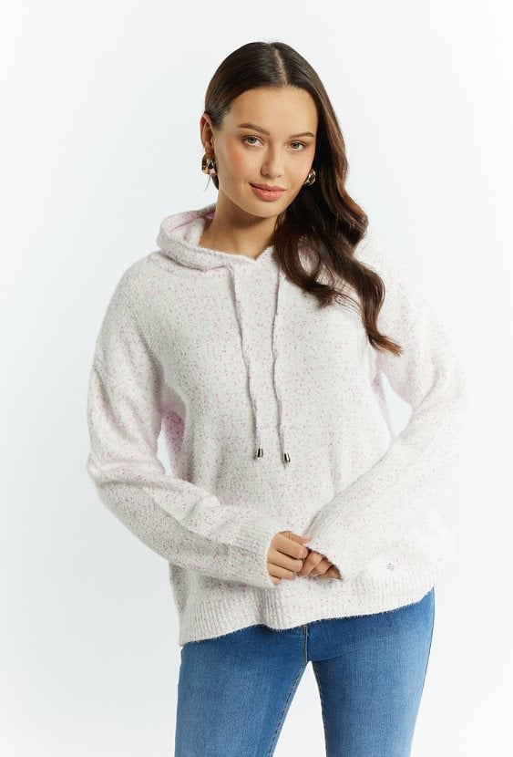 Sweter damski z kapturem