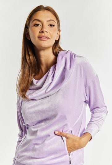 Welurowa bluza damska