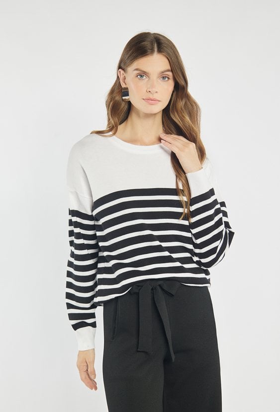 Sweter damski w paski