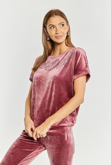 Welurowa bluza damska