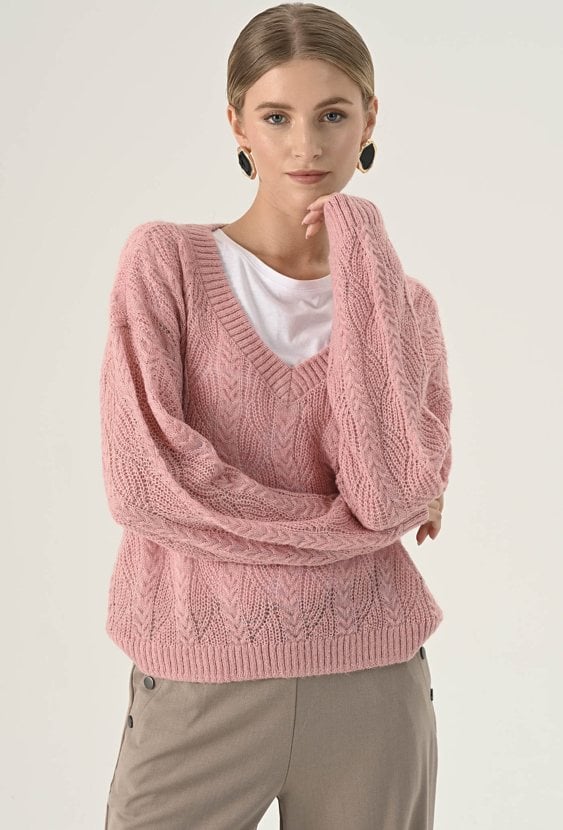 Sweter w kolorze rózowym