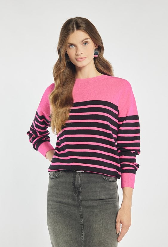 Sweter damski w paski