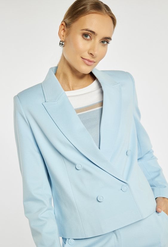 Elegancki, dwurzędowy żakiet