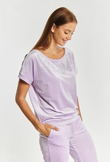 Welurowa bluza damska