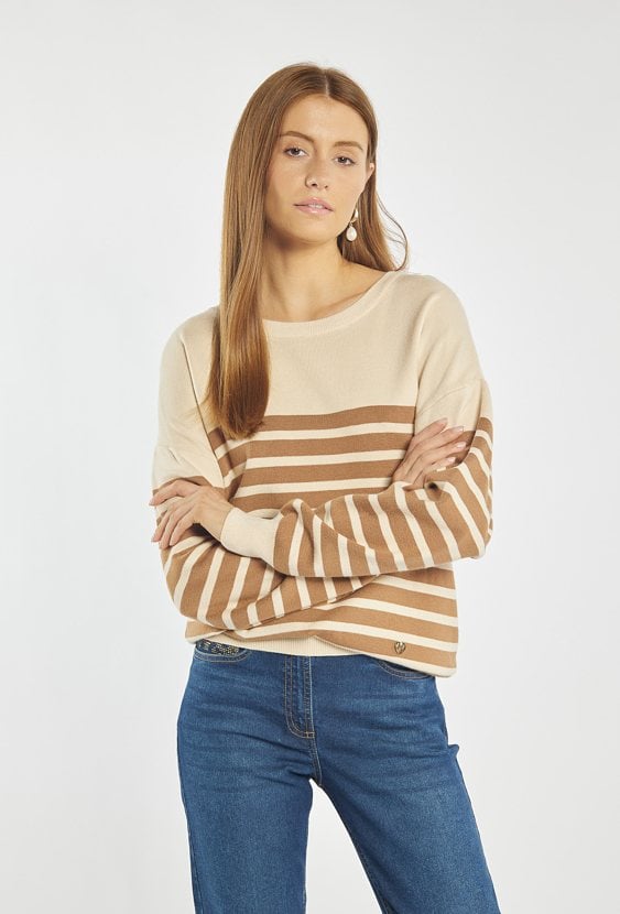 Sweter damski w paski