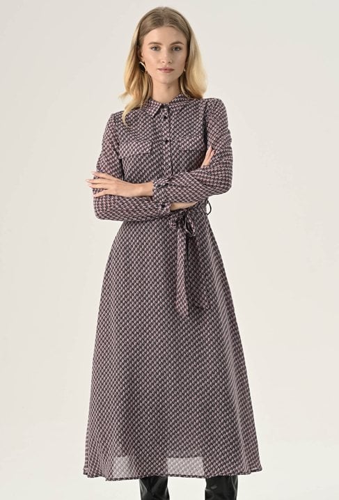 Szmizjerka maxi w ciekawy print