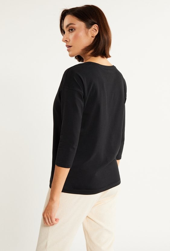 T-shirt damski z wiązaniem