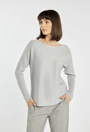 Połyskujący sweter damski