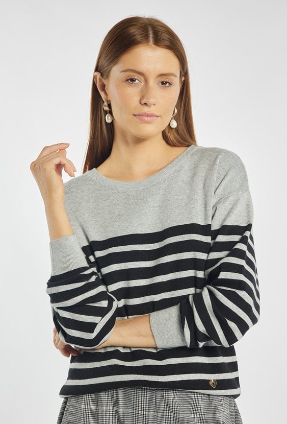 Sweter damski w paski