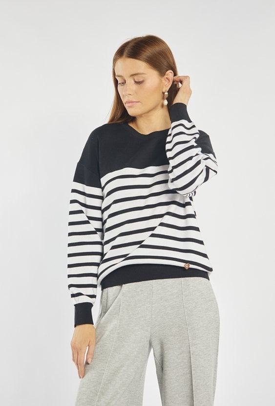 Sweter damski w paski