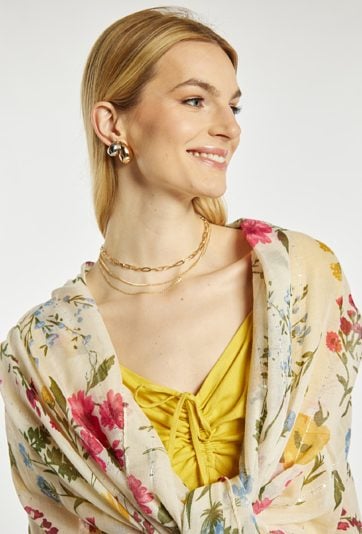 Szalik z kwiatowym wzorem