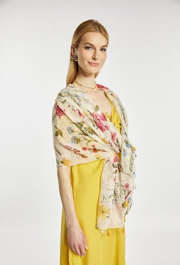 Szalik z kwiatowym wzorem