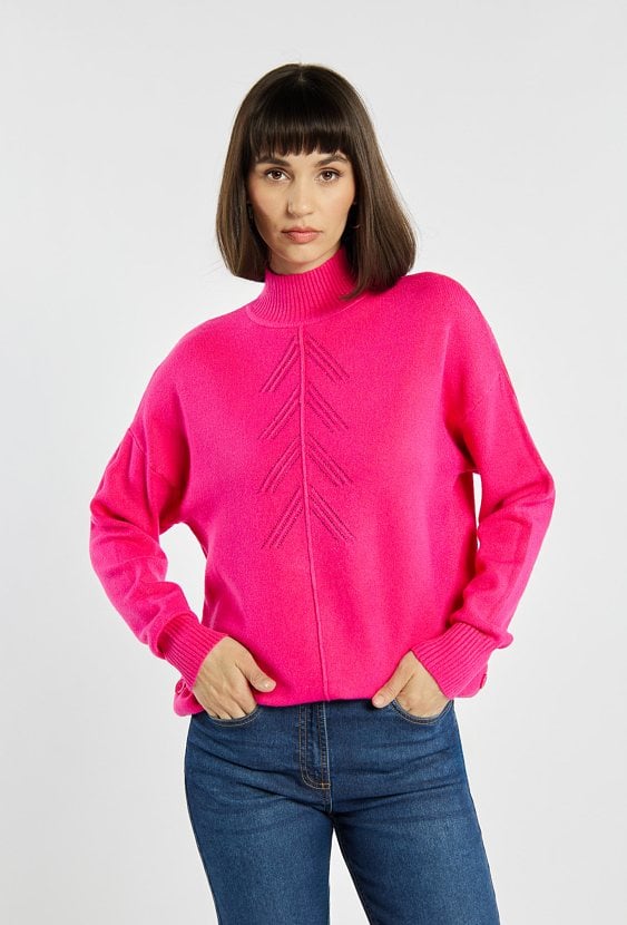 Sweter damski z małymi dżetami