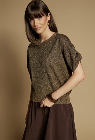 Sweter damski z połyskiem