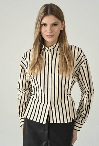 Koszula damska w pionowe paski