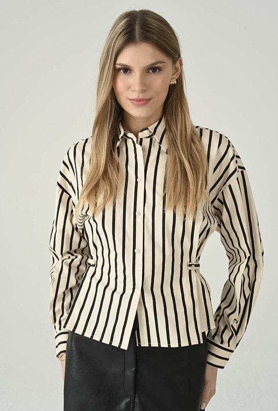 Koszula damska w pionowe paski