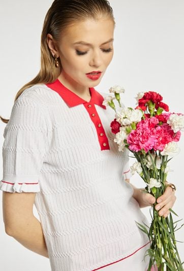 Sweter damski z kołnierzem