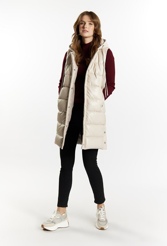 Kamizelka z nieodpinanym kapturem