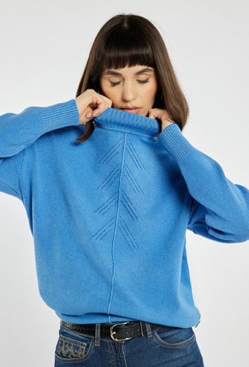 Sweter damski z małymi dżetami