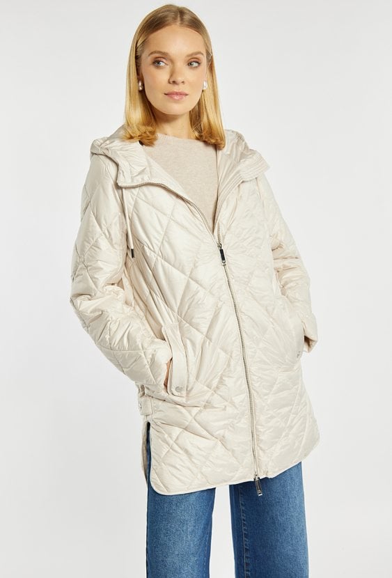 Płaszcz damski z kapturem