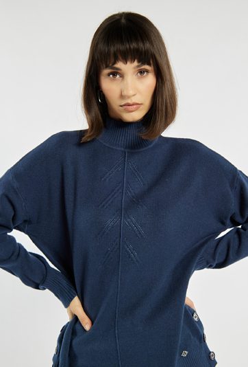 Sweter damski z małymi dżetami