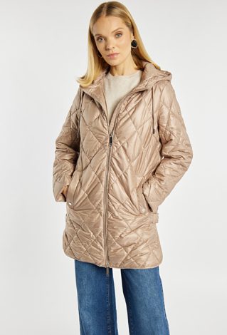 Płaszcz damski z kapturem