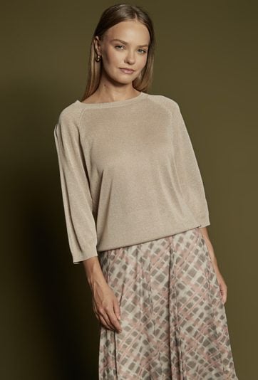 Elegancki sweter z lekkim połyskiem