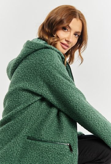 Płaszcz damski z kapturem