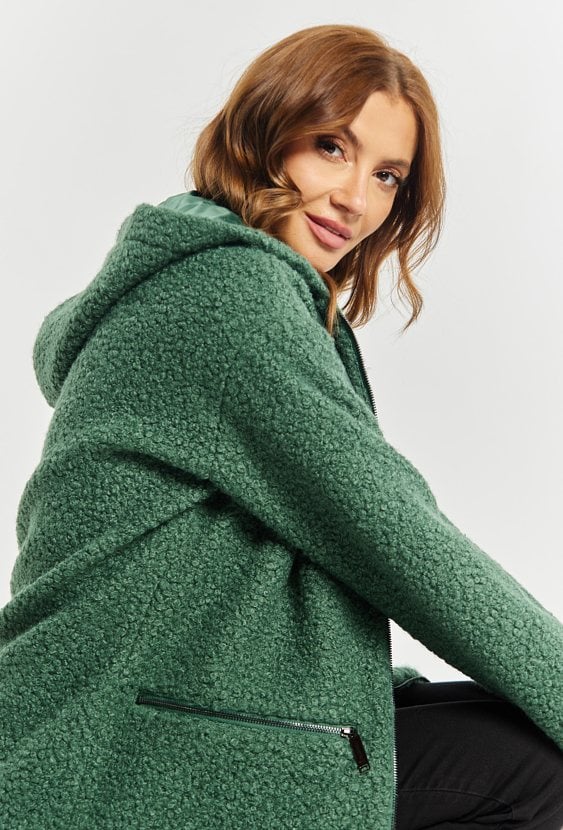 Płaszcz damski z kapturem