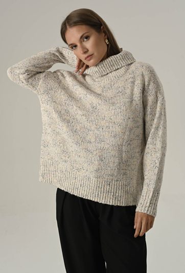 Jasny golf z dodatkiem wełny