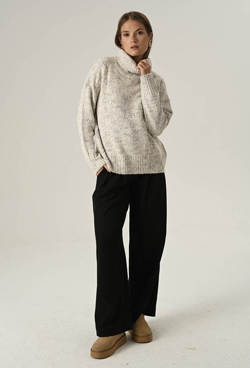 Jasny golf z dodatkiem wełny