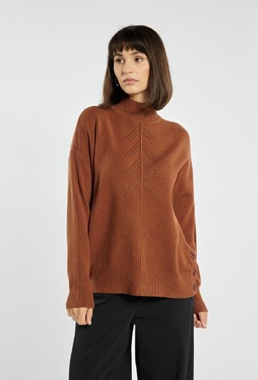 Sweter damski z małymi dżetami