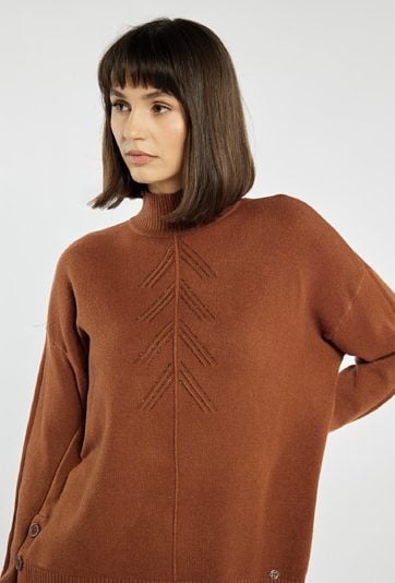 Sweter damski z małymi dżetami