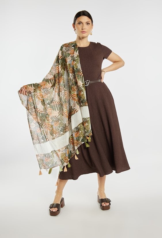 Szal damski z wzorem