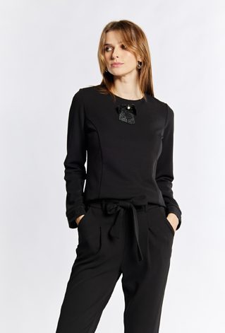 Bluza damska z ozdobną kokardką