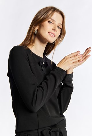 Bluza damska z ozdobną kokardką