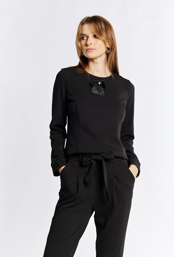 Bluza damska z ozdobną kokardką