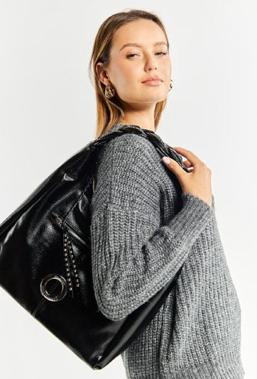 Torba damska z przeplataną rączką