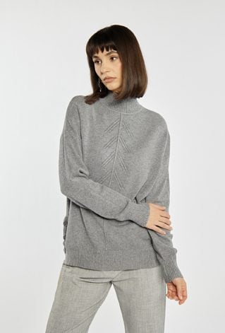 Sweter damski z małymi dżetami